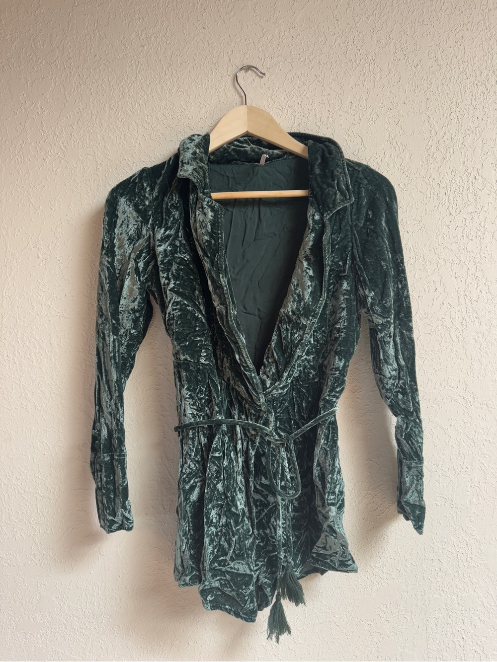 Free People Viola Velvet Romper